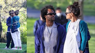 Katie Holmes shares a kiss with her boyfriend Bobby Wooten III in public