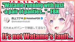 Watame Was Running Around With Just Her Panties in Front of Fubuki...【Hololive】