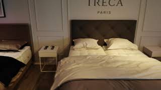 Boxspring Treca matras overview showroom