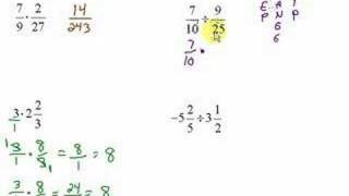 Multiplying \u0026 Dividing Fractions and Mixed Numbers