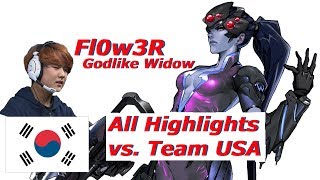 Fl0w3R Godlike Widowmaker Full Highlights vs USA [OW World Cup 2017]