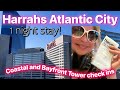 Harrahs Atlantic City NJ 1 night stay Coastal and Bayfront tower rooms