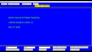 Notepad in python Tkinter project 2