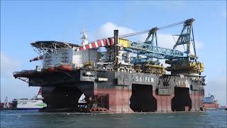 INBOUND SAIPEM 7000 Maasmond Hoek van Holland met Tugs Fairplay III X 28 en Tamadaba en RPA 16