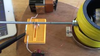 Newman/Keppe Magnet Motor Hooked Up To Oscilloscope