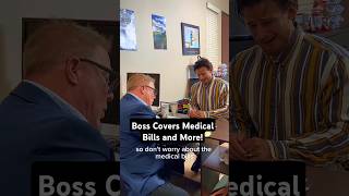 Boss Covers Medical Bills and More! Part 3#shorts#boss #surprise