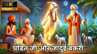 पंडित जी की जादुई बकरी की कहानी || Pandit Ji's Enchanted Goat Tale || अद्भुत हिंदी परीकथाएँ ✨