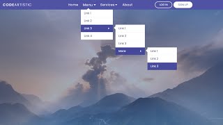 Responsive Navigation Bar With Multi-level Dropdown Using HTML & CSS