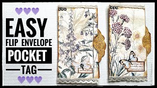 Easy - Flip Envelope Pocket Tag - Junk Journal