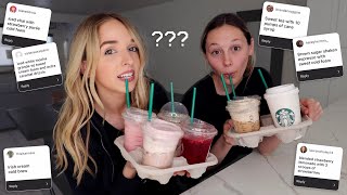 trying YOUR favorite starbucks drinks...