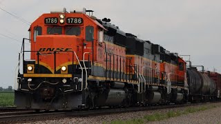 Scorching Hot Day on the Busy BNSF Near Galesburg, IL!