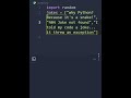 Random Joke Generator in Python 😂 (30 secs)