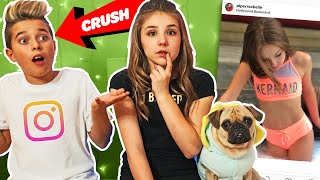 My Crush REACTS To Old INSTAGRAM PHOTOS **FUNNY** 📷 💕| Piper Rockelle