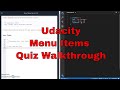 Udacity - Menu Items Quiz Walkthrough - JavaScript