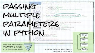 Functions with multiple parameters in Python Problem Solving w/Python Ch 5 Lecture 3