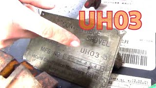 【重機雑談】ギアがむき出しだった【UH03】の名盤が残っていた、日立建機　油圧ショベル【 UH03 】は、チェーン駆動だった　岩手重機建機村2019