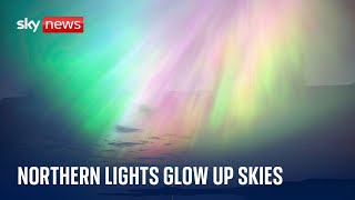 Northern lights illuminate the skies across the UK and the world
