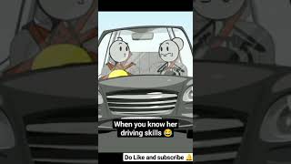 when you know her driving skills | funny video | Two Friends of comedy 🤣 #shorts #funny #viral