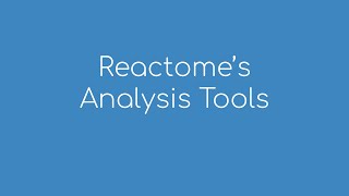 Reactomes Analysis Tools