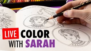 LIVE: COLOR WITH SARAH! (Hanna Karlzon's coloring book)