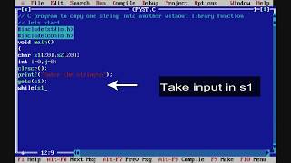 copy string without library function- PC run