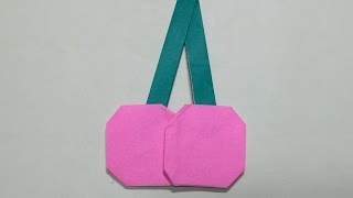 折り紙ランド Vol,374 さくらんぼの折り方 Ver.1 Origami: How to fold a　cherry Ver:1