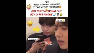 When taehyung don't give attention to his bestie Jungkook wait for Jungkook reaction 🙈🥰 #bts#fyp