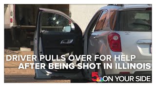 Driver pulls into East St. Louis police station for help after being shot on highway