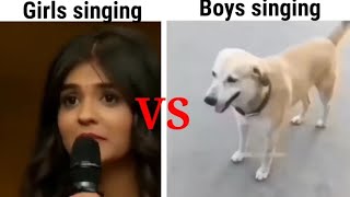 Girls vs boys singing I girl vs boy | meme