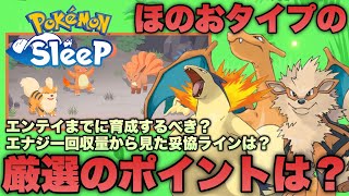 ほのおタイプの厳選のポイントは？エナジー効率から妥協ラインについて考える【ポケモンスリープ/安心院幽】