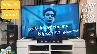 test home cinéma klipsch 5.1 \u0026 présentation vidéothèque blu-ray/4k .