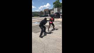 Community Policing - Mesquite Officer Boxing at Local Apartment Complex