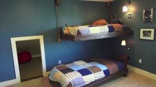 Hanging Nautical Bunk Beds - Boys Bedroom Theme Ideas