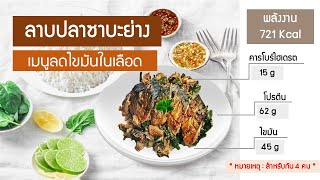 ลาบปลาซาบะย่าง l อาหารลดไขมันในเลือด ทานได้ 4 คน ตกคนละ 11.8 บาท !! l กินName #cookathome #withme