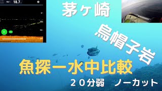 魚探ー水中比較　ノーカット　in　茅ヶ崎エボシ岩周り