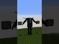 large tv man minecraft amazing building timelapse shorts tvman skibiditoilet