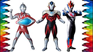 MEWARNAI ULTRAMAN RIBUT, ULTRAMAN TITAS DAN ULTRAMAN GRUEBE GROOBE #ultraman