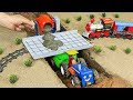 diy tractor making mini Concrete bridge science project | water pump with washing || DongAnh mini