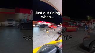 Hit and run on a Corvette 😳