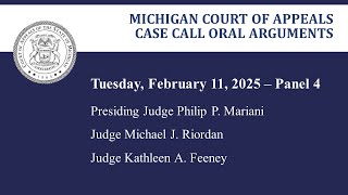 MCOA Oral Arguments February 11, 2025 - Panel 4