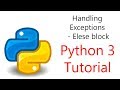 #27 Python Programming - Else block in Exception Handling