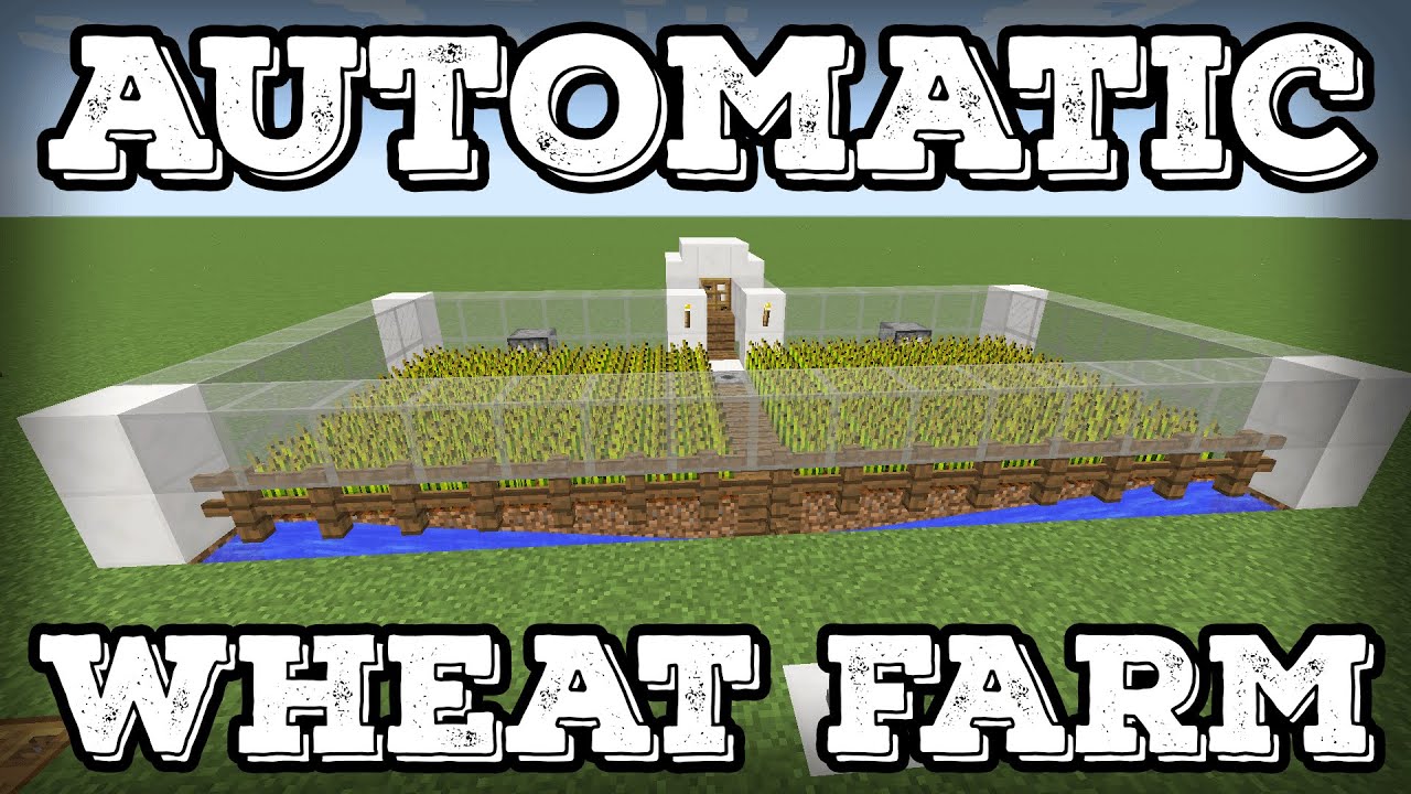 Minecraft Tutorial - Automatic Wheat Farm - Automatic Replanting ...