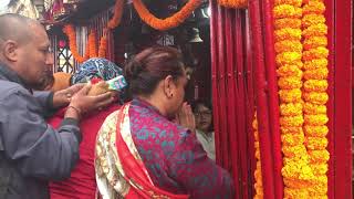 Inspired by Goddess Bhagawati, a devotee goes into the Trance State- Kathmandu, Nepal