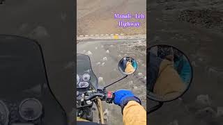 Manali Leh Highway.  #watercrossing #waterflowing #himachal #highway #bikeride