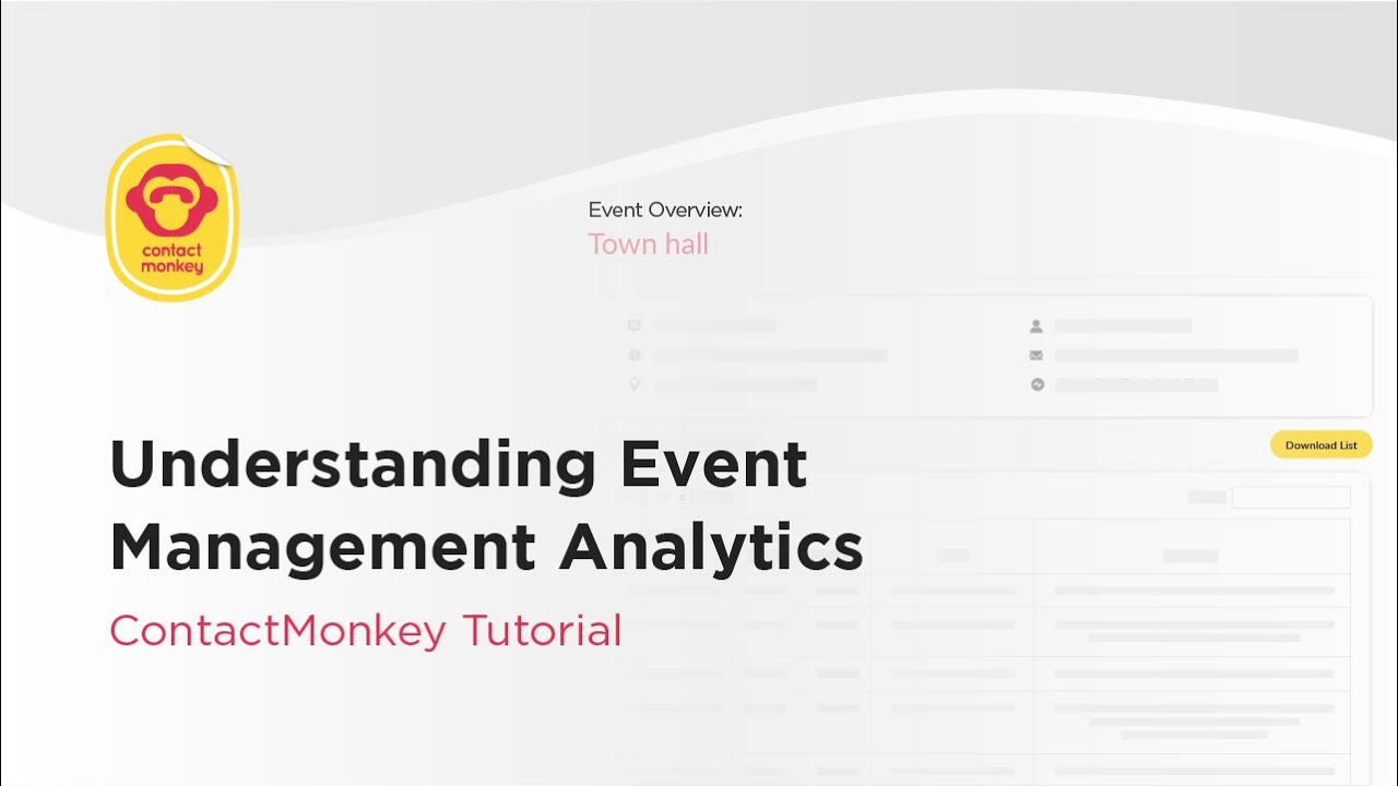 Understanding Event Management Analytics Contactmonkey Tutorial Youtube
