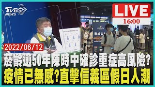 【菸齡逾50年陳時中確診重症高風險?疫情已無感?直擊信義區假日人潮LIVE】