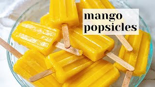 Mango Popsicles - Simple Vegan and Gluten Free Mango Popsicle Recipe #shorts
