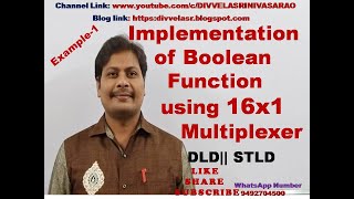 Implementation of Boolean Function using Multiplexers(16x1) || Boolean function using MUX || DLD ||