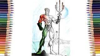 AQUAMAN Coloring Page | Awesome Superhero Coloring | Stay With Me - Shudder - Thinkin' [NCS Release]