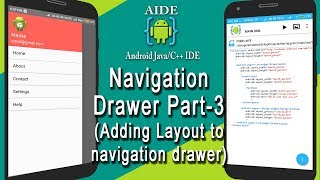 Android AIDE NavigationDrawer tutorial Part-3